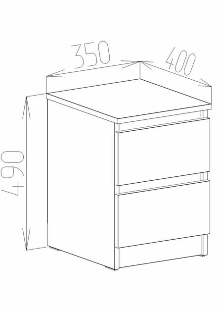 Комод напольный MEBLIBUD ELISA с выдвижными ящиками 35x40x49 см Белый - изображение 4