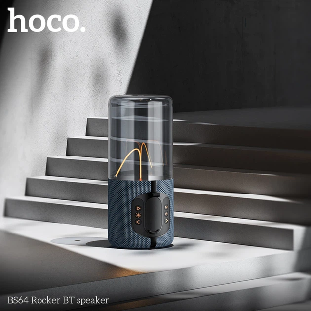 Портативна колонка HOCO BS64 Rocker TWS, синій - Фото 6 Портативна колонка HOCO BS64 Rocker TWS, синій - изображение 6