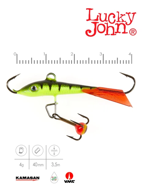 Балансир Lucky John FIN 3 40 мм морозостойкий пластик 31RT - изображение 2