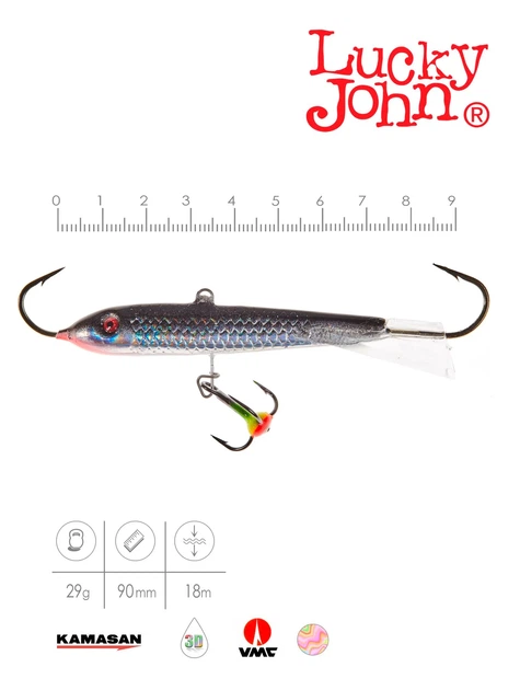 Балансир Lucky John CLASSIC 9 85 мм 13 г морозостойкий пластик 13H - изображение 2