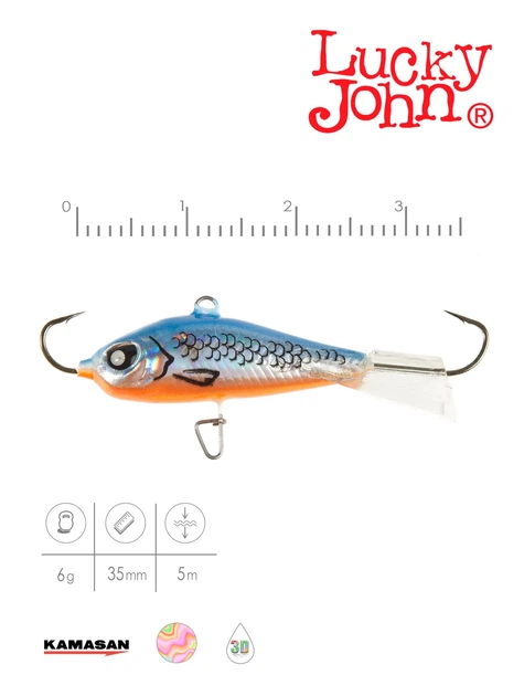 Балансир Lucky John Baltic 50 мм 22 г морозостойкий пластик цвет 45H - Фото 2 Балансир Lucky John Baltic 50 мм 22 г морозостойкий пластик цвет 45H - изображение 2