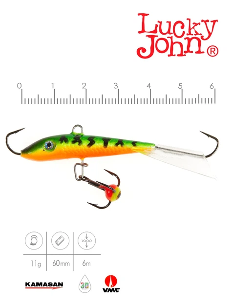 Балансир Lucky John FIN 4 60мм 20г морозостойкий пластик для окуня и щуки - Фото 2 Балансир Lucky John FIN 4 60мм 20г морозостойкий пластик для окуня и щуки - изображение 2