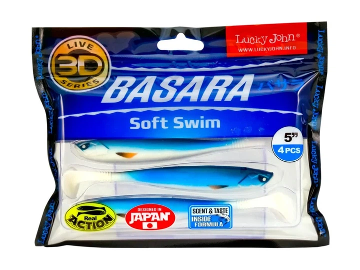 Виброхвост 3D BASARA SOFT SWIM 12,7 см PG12 пластик 4 шт (набор 4 шт) - изображение 2
