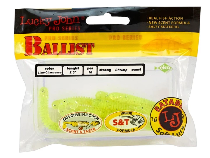 Твистер LJ Pro Series BALLIST 2,5in 071 пластик 10 шт (набор 10 шт) - изображение 3