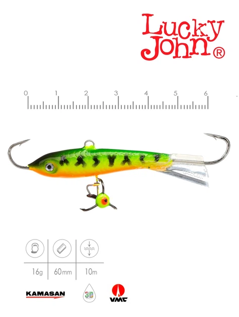 Балансир Lucky John CLASSIC 60 мм 20 г морозостойкий пластик цвет 20 - изображение 2