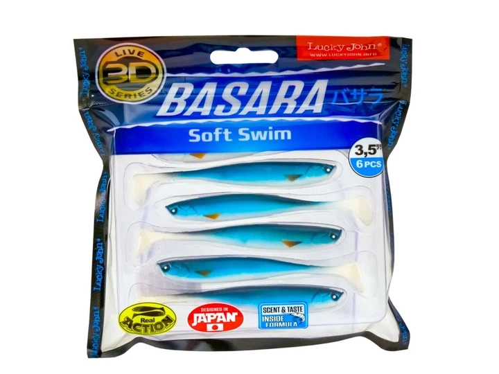 Віброхвіст 3D BASARA SOFT SWIM 8,9 см PG12 пластик 6 шт (набір 6 шт) - зображення 2