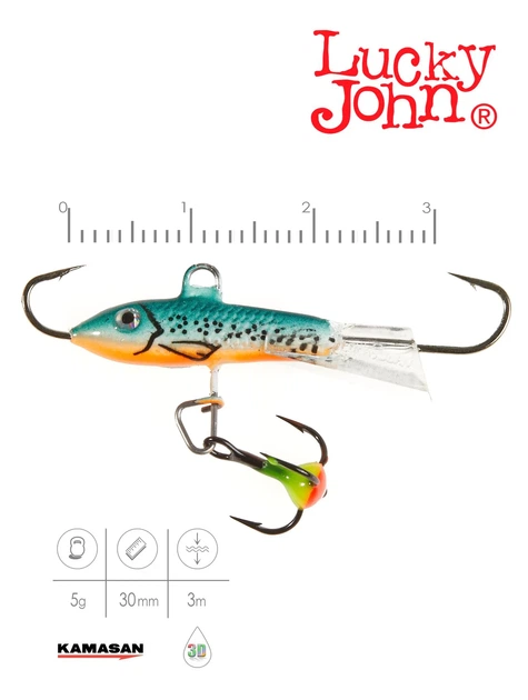 Балансир Lucky John CLASSIC 30 мм 28 г цвет 53 морозостойкий пластик - Фото 2 Балансир Lucky John CLASSIC 30 мм 28 г цвет 53 морозостойкий пластик - изображение 2
