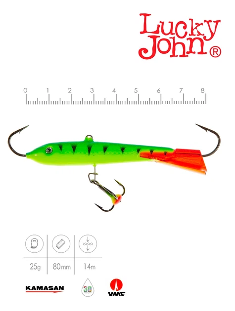 Балансир Lucky John CLASSIC 8 80мм 28г морозостойкий пластик 36RT - изображение 2