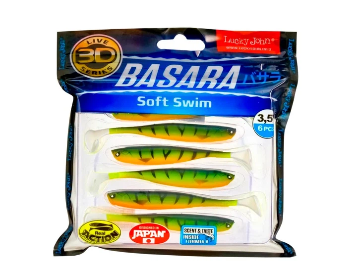 Виброхвост 3D BASARA SOFT SWIM 8,9 см PG13 пластик 6 шт (набор 6 шт) - Фото 2 Виброхвост 3D BASARA SOFT SWIM 8,9 см PG13 пластик 6 шт (набор 6 шт) - изображение 2