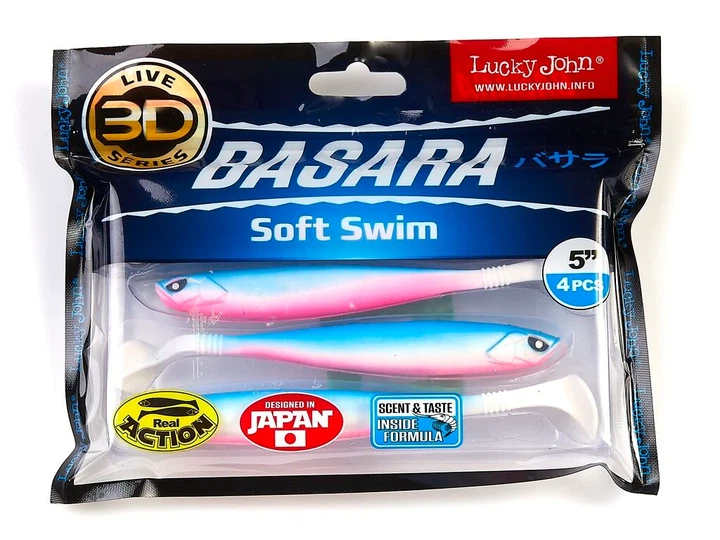 Виброхвост 3D BASARA SOFT SWIM 12,7 см PG05 мягкий пластик 4 шт (набор 4 шт) - изображение 3