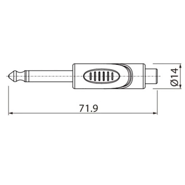Переходник Roxtone RP-AN-260 1 x 6.3mm jack mono male (папа) - 1 x RCA female (мама) - изображение 2