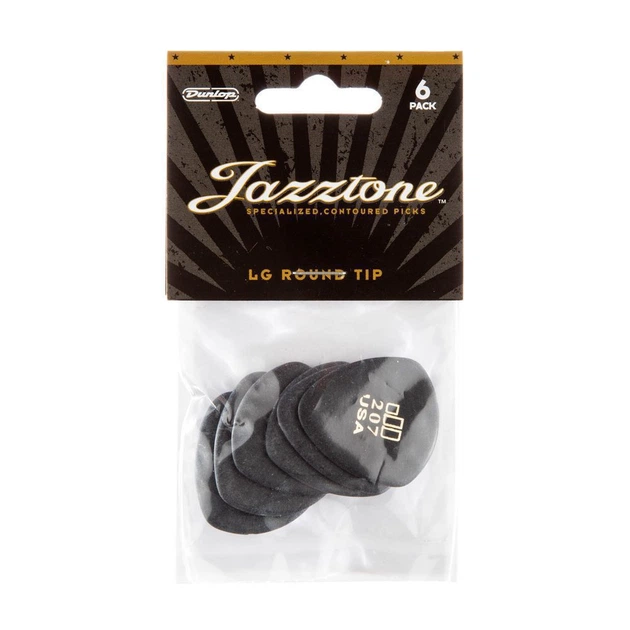 Медиатор Dunlop 477-P207 Jazztone Large Round Tip (6 шт.) - изображение 4