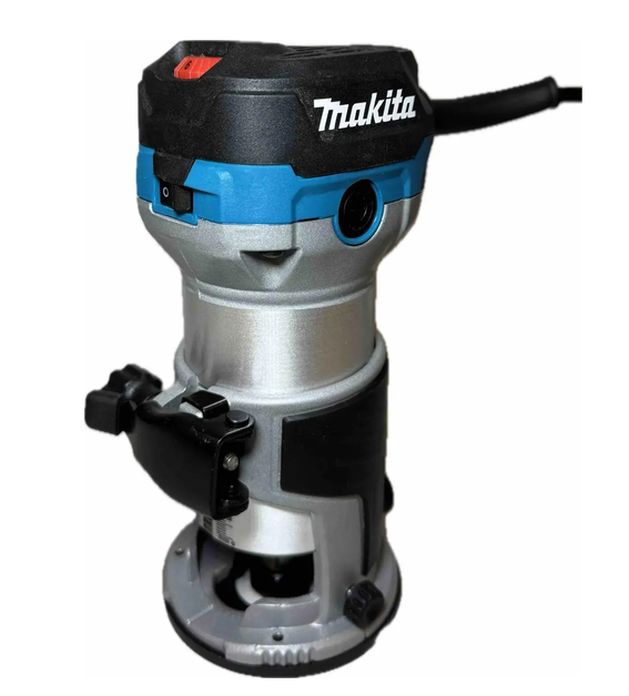 Фрезер Makita 900 Вт фрезерна машина мережева цанга 6 8 мм 10000 34000 об хв ручний кромковий занурювальний для дерева пластику пазів кромок профілів різьблення з плавним пуском стабілізацією швидкості регулюванням обертів - зображення 4