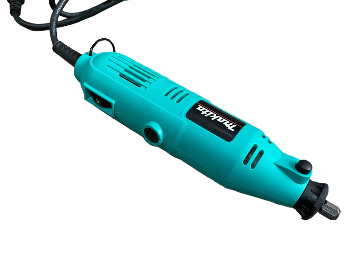 Гравер Makita GD0605 300 Вт электрический прямой шлифовальный инструмент 35000 об мин с регулировкой скорости цангой 3.2 мм мини гравером 12 В набором 236 насадок гибким валом для гравировки шлифовки резки сверления в кейсе - изображение 5