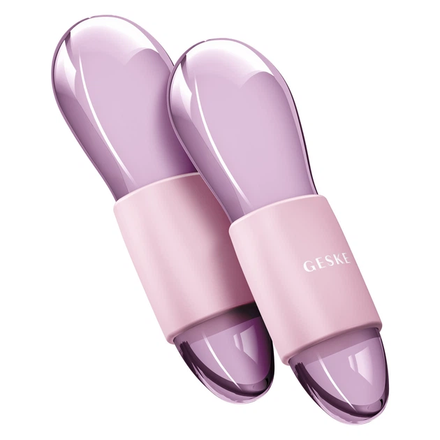 Набір масажерів для очей та обличчя GESKE Cool & Warm Duo Eye Massager 7 в 1 кріосфери з боросилікатного скла для охолодження та нагрівання шкіри зменшення набряків і темних кіл Рожевий - изображение 6