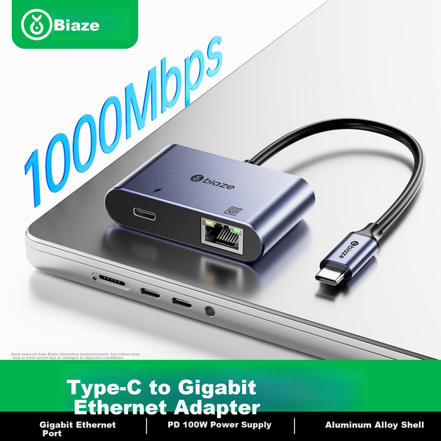 Сетевой адаптер Biaze GN69 / USB Type-C / Gigabit Ethernet - изображение 2