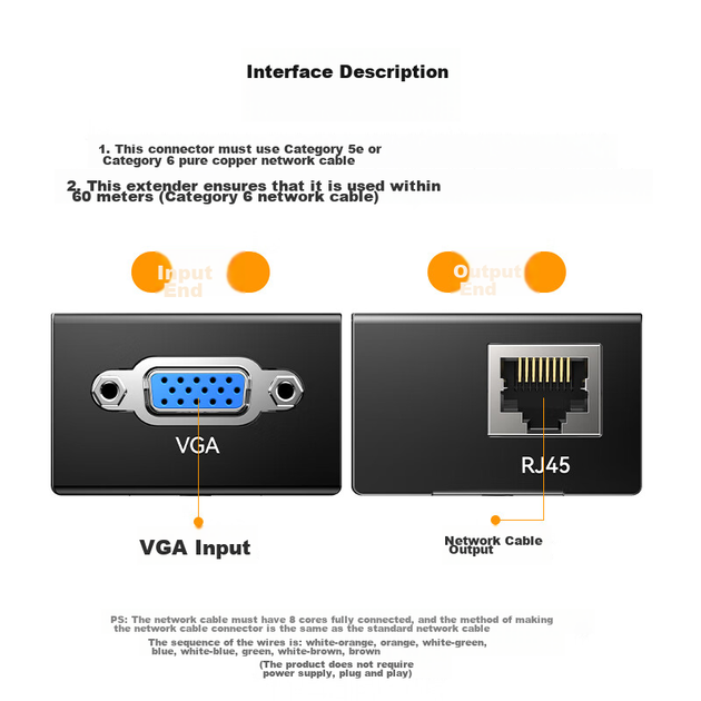 Удлинитель VGA Biaze HQ32 к 60 м черный - изображение 7