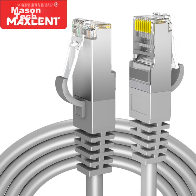 Патч-корд MAXCENT Cat 5e экранированный 100 Мбит/с 15 м Серый (MC5-15P) - изображение 2