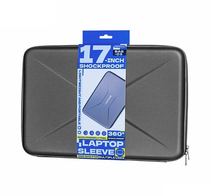 Чохол для ноутбука "REMAX 17-inch Shockproof Laptop Sleeve BAG-03" Black - Фото 3 Чохол для ноутбука "REMAX 17-inch Shockproof Laptop Sleeve BAG-03" Black - изображение 3
