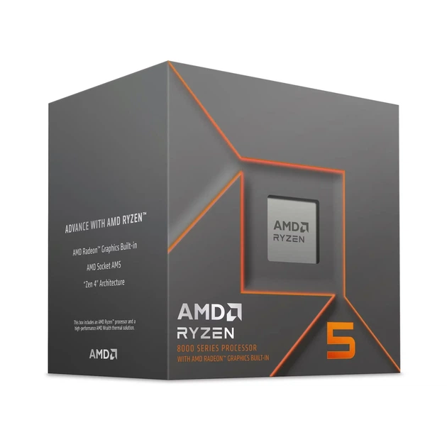 Процесор AMD Ryzen 5 8500G (6C/12T, 3.5-5.0GHz,16MB,65W,AM5) BOX (100-100000931BOX) - Фото 1 Процесор AMD Ryzen 5 8500G (6C/12T, 3.5-5.0GHz,16MB,65W,AM5) BOX (100-100000931BOX) - зображення 1