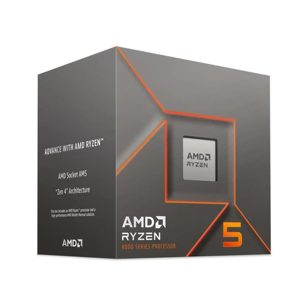 Процесор AMD Ryzen 5 6C/12T 8400F ( 4.2GHz/4.7GHz,16MB,65W,AM5) Tray (100-000001591) - зображення 3