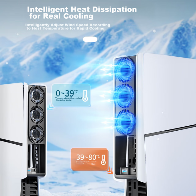 Вентилятор охлаждения IINE для PS5 Slim/PS5 Pro (L960) - Фото 5 Вентилятор охлаждения IINE для PS5 Slim/PS5 Pro (L960) - изображение 5