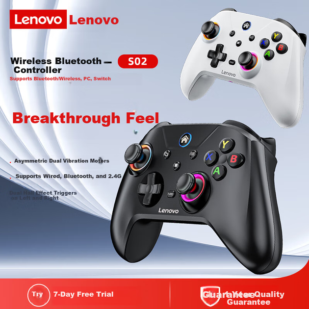 Контроллер игровой беспроводной Lenovo S02 Bluetooth Black - Фото 7 Контроллер игровой беспроводной Lenovo S02 Bluetooth Black - изображение 7