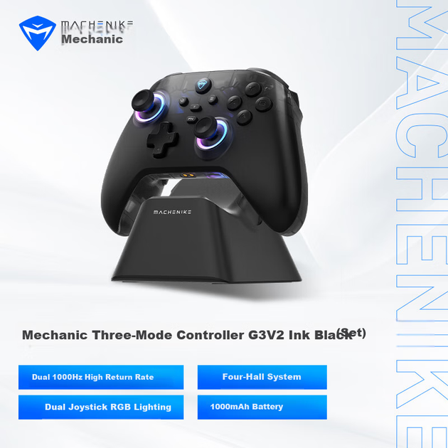 Беспроводной геймпад MACHENIKE G3 V2 PC/Nintendo Switch 2/Android/iOS Black, с зарядной базой - Фото 2 Беспроводной геймпад MACHENIKE G3 V2 PC/Nintendo Switch 2/Android/iOS Black, с зарядной базой - изображение 2
