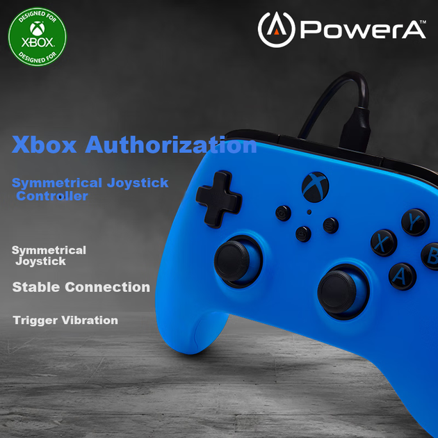 Проводной геймпад PowerA PC/Xbox One/Xbox Series X/S Wave Blue (XBGP0440-01) - Фото 3 Проводной геймпад PowerA PC/Xbox One/Xbox Series X/S Wave Blue (XBGP0440-01) - изображение 3