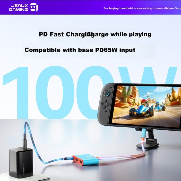 Док-станция JSAUX для Nintendo Switch 2 4K@144Hz - Фото 6 Док-станция JSAUX для Nintendo Switch 2 4K@144Hz - изображение 6