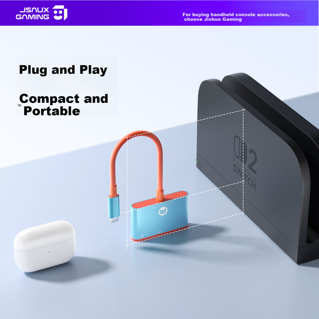 Док-станция JSAUX для Nintendo Switch 2 4K@144Hz - Фото 8 Док-станция JSAUX для Nintendo Switch 2 4K@144Hz - изображение 8