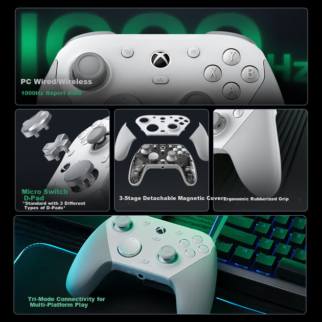 Бездротовий геймпад GameSir G7 Pro PC/Xbox Series X/S/Android Polar White - Фото 4 Бездротовий геймпад GameSir G7 Pro PC/Xbox Series X/S/Android Polar White - зображення 4