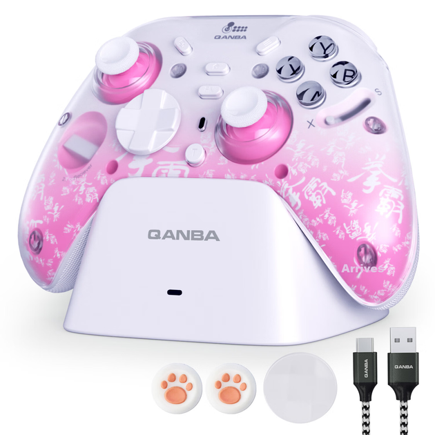 Беспроводной геймпад Qanba Phantom Smart PC/Nintendo Switch/Nintendo Switch 2/Android Pink - Фото 2 Беспроводной геймпад Qanba Phantom Smart PC/Nintendo Switch/Nintendo Switch 2/Android Pink - изображение 2