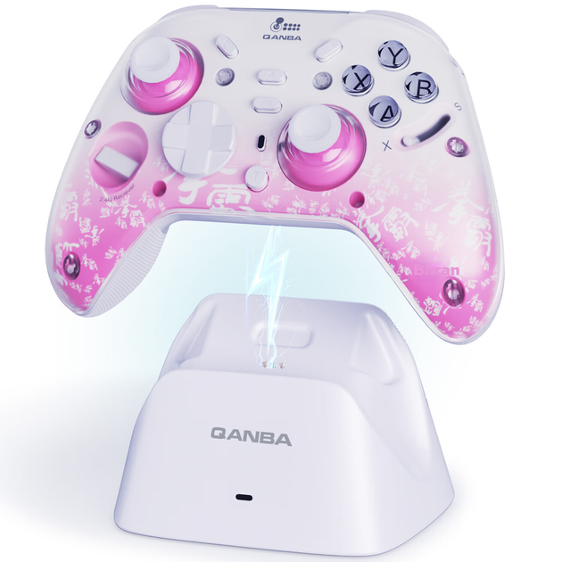 Беспроводной геймпад Qanba Phantom Smart PC/Nintendo Switch/Nintendo Switch 2/Android Pink - Фото 4 Беспроводной геймпад Qanba Phantom Smart PC/Nintendo Switch/Nintendo Switch 2/Android Pink - изображение 4