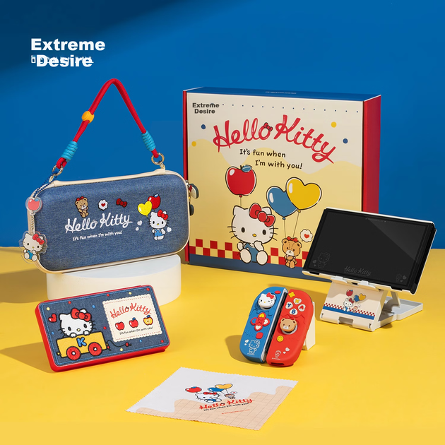 Набор аксессуаров GeekShare Hello Kitty для Nintendo Switch OLED (G-NSOLED-OT-TH-HKLH) - изображение 4