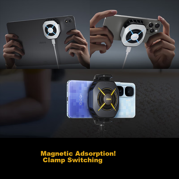 Кулер для смартфона vivo iQOO Magnetic Cooling Back Clip Pro White - Фото 4 Кулер для смартфона vivo iQOO Magnetic Cooling Back Clip Pro White - изображение 4