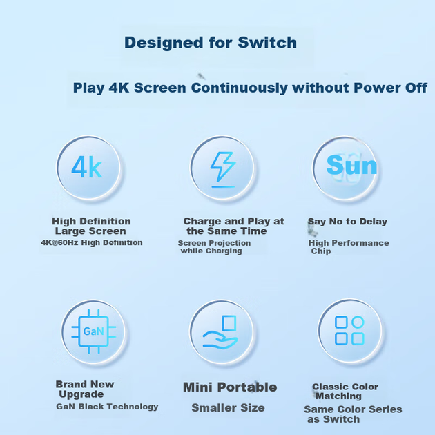 Док-кабель Jemdo для Nintendo Switch Red/Blue - Фото 5 Док-кабель Jemdo для Nintendo Switch Red/Blue - изображение 5