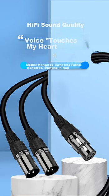 Аудиокабель Yeren YR-YP82 балансный XLR мама-папа 0.5 м - изображение 3