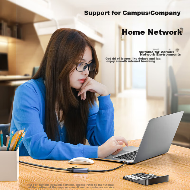 Сетевой адаптер SAMZHE HWK01 / USB Type-C / Gigabit Ethernet / Gold - изображение 7