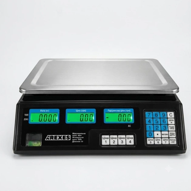 Весы торговые аккумуляторные электронные AREXES-40 кг 4v Аккумулятор - Фото 1 Весы торговые аккумуляторные электронные AREXES-40 кг 4v Аккумулятор - изображение 1