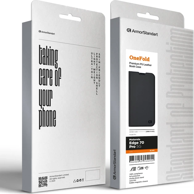 Чехол-книжка для смартфона Motorola Edge 70 Pro 5G ArmorStandart OneFold Black (ARM91695) - Фото 7 Чехол-книжка для смартфона Motorola Edge 70 Pro 5G ArmorStandart OneFold Black (ARM91695) - изображение 7