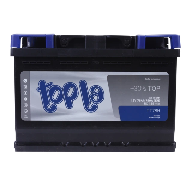 Автомобильный аккумулятор TOPLA Top 6CT 78Ah R+ TT78H - Фото 1 Автомобильный аккумулятор TOPLA Top 6CT 78Ah R+ TT78H - изображение 1