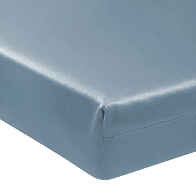 Простирадло на гумці MirSon Satin Light Pro 10-019 Gray-blue 200х220 + 25 см (2200011024516) - Фото 1 Простирадло на гумці MirSon Satin Light Pro 10-019 Gray-blue 200х220 + 25 см (2200011024516) - зображення 1