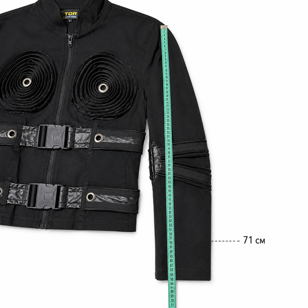 Мужская куртка ANDRE в стиле Cyberpunk / Techwear - Черная, Размер L (Водотталкивающая) - изображение 2
