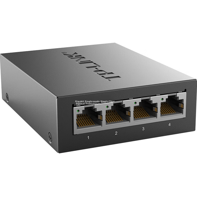 Гигабитный одномодовый оптоволоконный медиаконвертер TP-LINK TL-FC314B, оптико-электрический преобразователь 1SC+4GE (один блок) - Фото 2 Гигабитный одномодовый оптоволоконный медиаконвертер TP-LINK TL-FC314B, оптико-электрический преобразователь 1SC+4GE (один блок) - изображение 2