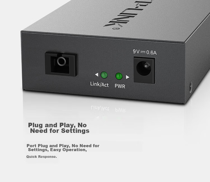 Гигабитный одномодовый оптоволоконный медиаконвертер TP-LINK TL-FC314B, оптико-электрический преобразователь 1SC+4GE (один блок) - Фото 10 Гигабитный одномодовый оптоволоконный медиаконвертер TP-LINK TL-FC314B, оптико-электрический преобразователь 1SC+4GE (один блок) - изображение 10