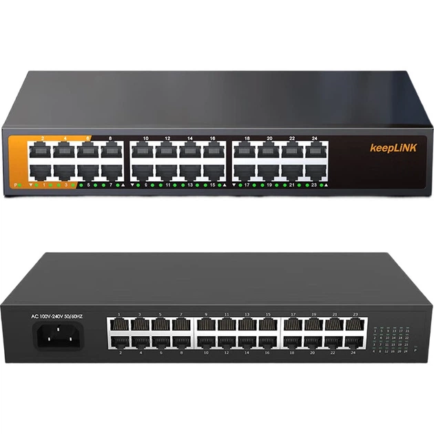 Коммутатор KeepLINK KP-9000 24 порта Full Gigabit, корпоративный - Фото 3 Коммутатор KeepLINK KP-9000 24 порта Full Gigabit, корпоративный - изображение 3