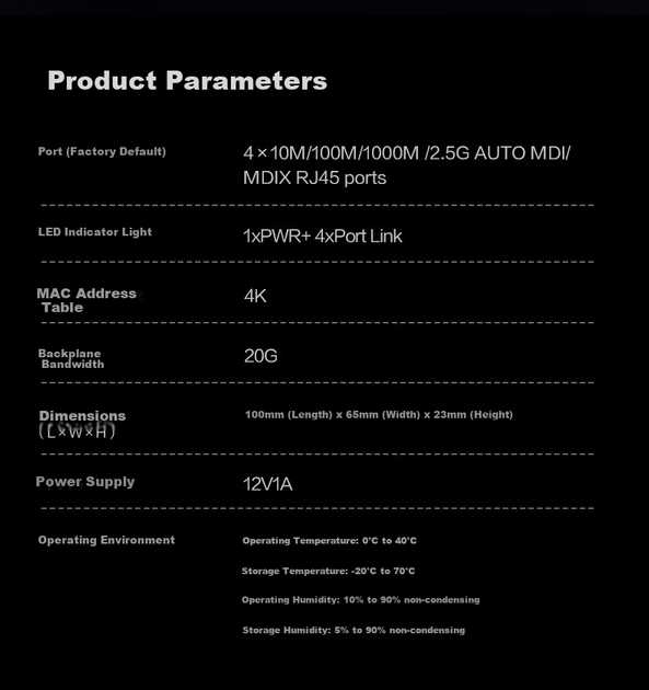 Комутатор Netcore GS4 4×2.5G мережевий - зображення 9