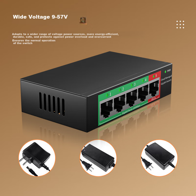 Коммутатор KeepLINK KP-9000 5-портовый гигабитный облачный, VLAN - изображение 5