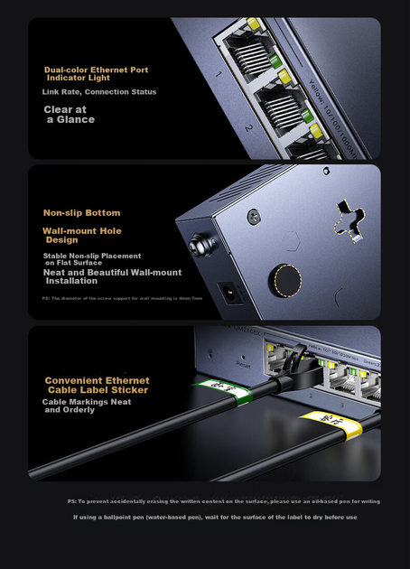 Коммутатор UGREEN 2.5G 8 портов, электро+оптический, VLAN, 15812 - изображение 12